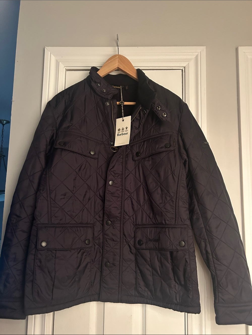 Barbour International Ariel Polarquilt Quilted Navy Jacket